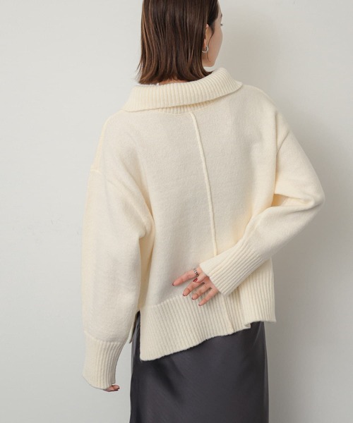 セール】『WEB/一部店舗限定カラー』2WAYタートルネックルーズセーター