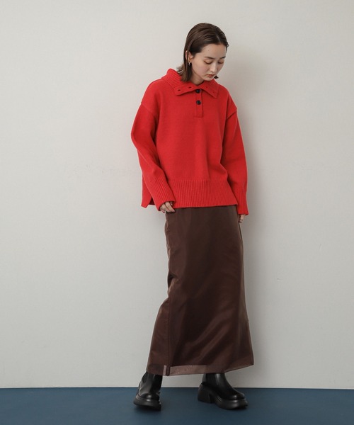 SENSE OF PLACE by URBAN RESEARCH（センスオブプレイスバイアーバンリサーチ）の「『WEB/一部店舗限定カラー』2WAYタートルネックルーズセーター（ニット/セーター・レディース・ブルー/オフホワイト/ブラック/ホワイト系その他/レッド/グレー・ONE）」の12枚目の写真