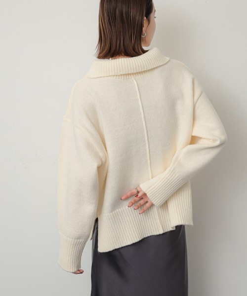 セール】『WEB/一部店舗限定カラー』2WAYタートルネックルーズセーター