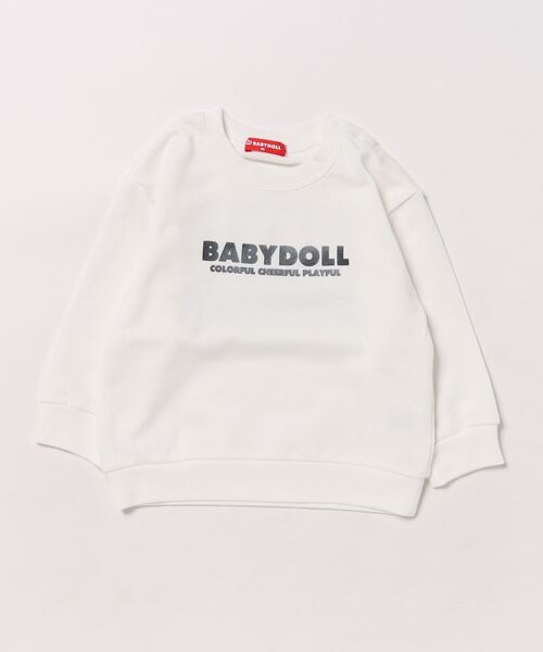 BABYDOLL(ベビードール)の「親子お揃い つながるトレーナー 0443K(スウェット・キッズ・ホワイト系1/ホワイト系2/ブラック系2/ブラック系1・80cm/90cm/100cm/110cm/120cm/130cm/140cm/150cm)」の9枚目の写真