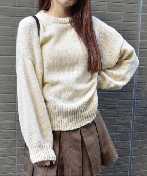 &soiree(アンドソワレ)の「【&soiree】モックネックボリュームスリーブニット(CP)(ニット/セーター・レディース・ブラック/ブラウン/アイボリー/ブルー・S/M)」の7枚目の写真