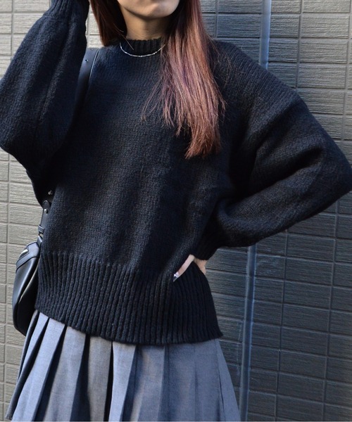 &soiree(アンドソワレ)の「【&soiree】モックネックボリュームスリーブニット(CP)(ニット/セーター・レディース・ブラック/ブラウン/アイボリー/ブルー・S/M)」の22枚目の写真