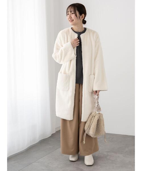 セール】リバーシブルフェイクムートンコート（その他アウター）｜Te