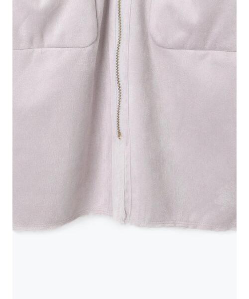 Te chichi TERRASSE（テチチテラス）の「リバーシブルフェイクムートンコート（その他アウター・レディース・チャコールグレー/オフホワイト/ラベンダー・L/M）」の6枚目の写真