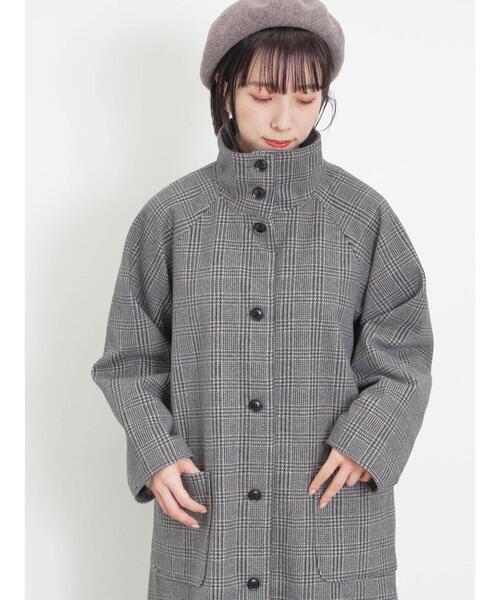 Samansa Mos2（サマンサ モスモス）の「ウーリーライクスタンドカラーコート（その他アウター・レディース・チャコールグレー/ブラック/ベージュ/キナリ/ミント・F）」の7枚目の写真