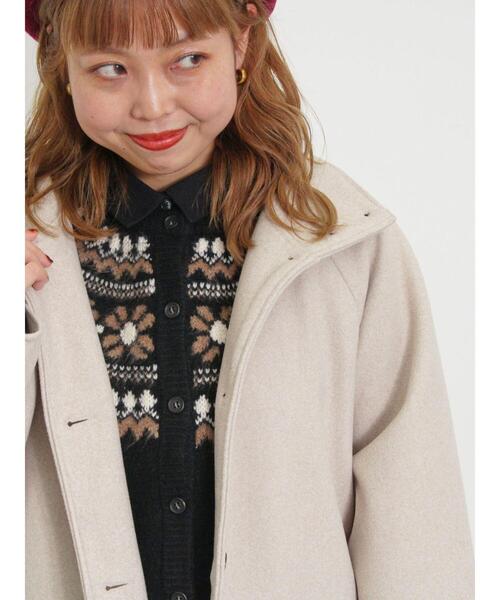 Samansa Mos2（サマンサ モスモス）の「ウーリーライクスタンドカラーコート（その他アウター・レディース・チャコールグレー/ブラック/ベージュ/キナリ/ミント・F）」の20枚目の写真