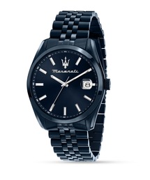 Maserati（マセラティ）の「「Maserati/マセラティ」アトラツィオーネ - 43MM 3H ブルー ダイヤル ブルー ブレスレット（アナログ腕時計）」