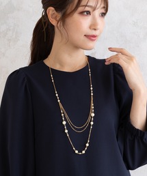 Rose Tiara（ローズティアラ）の「パールチェーン3連風ネックレス（ネックレス）」