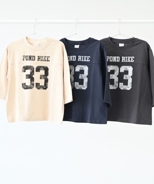 Tシャツ・カットソー      Jeans Contrast Signature セール】Jeans-b 2nd/ジーンズベーセカンド フットボールロングT