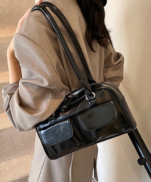 Miniministore(ミニミニストア)の「ロングハンドル肩掛けバッグ レディース鞄(トートバッグ・レディース・ダークブラウン/ブラック・FREE)」の20枚目の写真