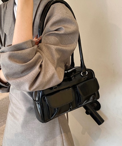 Miniministore(ミニミニストア)の「ロングハンドル肩掛けバッグ レディース鞄(トートバッグ・レディース・ダークブラウン/ブラック・FREE)」の22枚目の写真