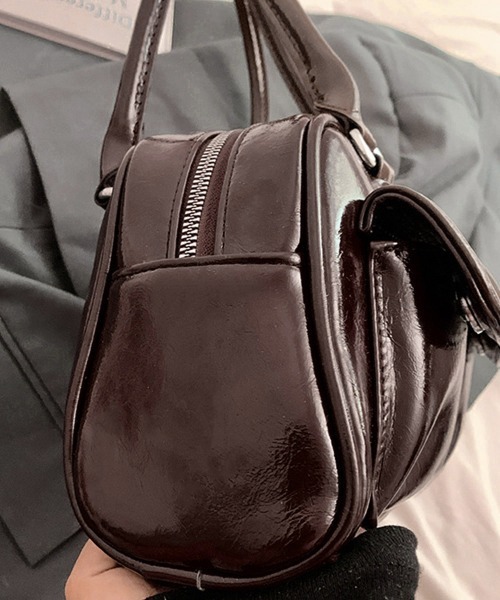 Miniministore(ミニミニストア)の「ロングハンドル肩掛けバッグ レディース鞄(トートバッグ・レディース・ダークブラウン/ブラック・FREE)」の11枚目の写真