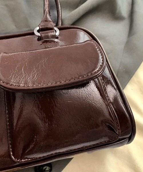 Miniministore(ミニミニストア)の「ロングハンドル肩掛けバッグ レディース鞄(トートバッグ・レディース・ダークブラウン/ブラック・FREE)」の14枚目の写真