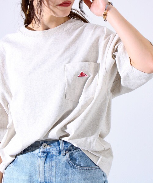 KELTY(ケルティ)の「【KELTY×GLOSTER】別注ワンポイント ポケットTシャツ ワンポイントワッペン(Tシャツ/カットソー・メンズ・ホワイト/チャコールグレー/アッシュグレー/ブラック・S/M/L)」の4枚目の写真