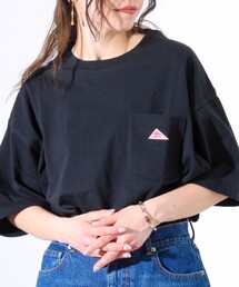 【KELTY×GLOSTER】別注ワンポイント ポケットTシャツ ワンポイントワッペン