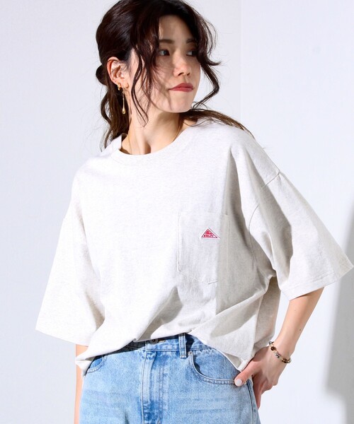 KELTY(ケルティ)の「【KELTY×GLOSTER】別注ワンポイント ポケットTシャツ ワンポイントワッペン(Tシャツ/カットソー・メンズ・ホワイト/チャコールグレー/アッシュグレー/ブラック・S/M/L)」の6枚目の写真