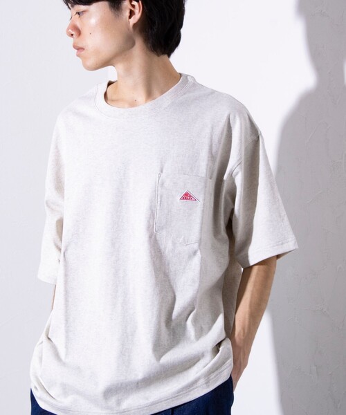 KELTY(ケルティ)の「【KELTY×GLOSTER】別注ワンポイント ポケットTシャツ ワンポイントワッペン(Tシャツ/カットソー・メンズ・ホワイト/チャコールグレー/アッシュグレー/ブラック・S/M/L)」の14枚目の写真
