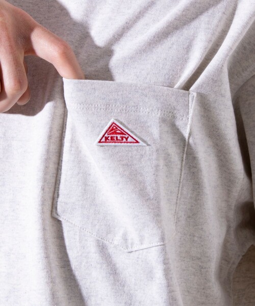 KELTY(ケルティ)の「【KELTY×GLOSTER】別注ワンポイント ポケットTシャツ ワンポイントワッペン(Tシャツ/カットソー・メンズ・ホワイト/チャコールグレー/アッシュグレー/ブラック・S/M/L)」の15枚目の写真