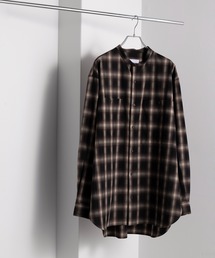 【NewAnce】Band Coller Shirts -seasonal stripes- / バンドカラーシャツ シーズナルストライプ