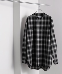 【NewAnce】Band Coller Shirts -seasonal stripes- / バンドカラーシャツ シーズナルストライプ