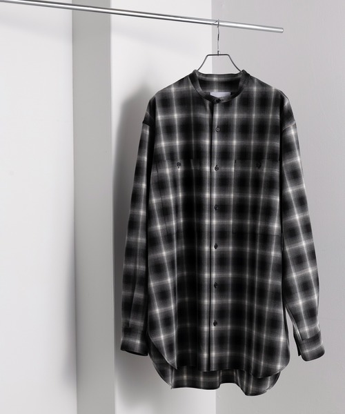 NewAnce(ニュアンス)の「【NewAnce】Band Coller Shirts -seasonal stripes- / バンドカラーシャツ シーズナルストライプ(シャツ/ブラウス・メンズ・その他1/その他2/ブルー系その他/ブルー系その他2・FREE)」の4枚目の写真