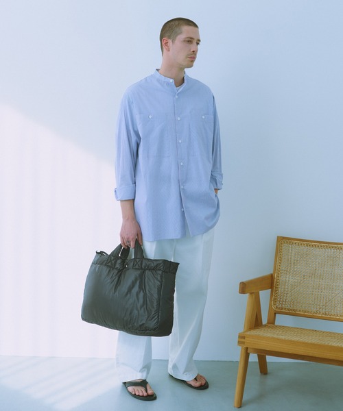 NewAnce(ニュアンス)の「【NewAnce】Band Coller Shirts -seasonal stripes- / バンドカラーシャツ シーズナルストライプ(シャツ/ブラウス・メンズ・その他1/その他2/ブルー系その他/ブルー系その他2・FREE)」の7枚目の写真
