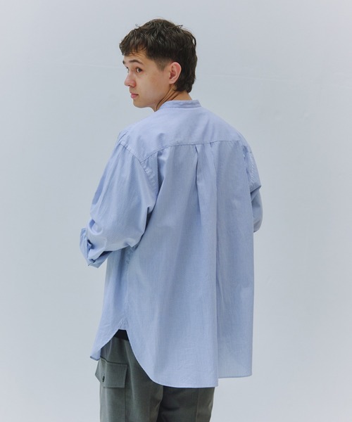 NewAnce(ニュアンス)の「【NewAnce】Band Coller Shirts -seasonal stripes- / バンドカラーシャツ シーズナルストライプ(シャツ/ブラウス・メンズ・その他1/その他2/ブルー系その他/ブルー系その他2・FREE)」の12枚目の写真