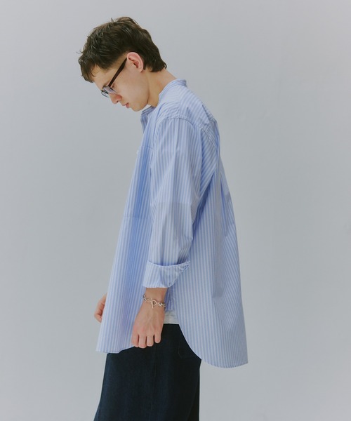 NewAnce(ニュアンス)の「【NewAnce】Band Coller Shirts -seasonal stripes- / バンドカラーシャツ シーズナルストライプ(シャツ/ブラウス・メンズ・その他1/その他2/ブルー系その他/ブルー系その他2・FREE)」の17枚目の写真