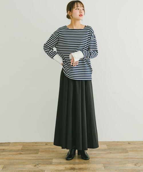 ITEMS URBANRESEARCH（アイテムズ アーバンリサーチ）の「ウエストギャザースカート（スカート・レディース・ブラック/グレー系その他/ホワイト系その他・FREE）」の17枚目の写真