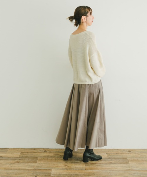 ITEMS URBANRESEARCH（アイテムズ アーバンリサーチ）の「ウエストギャザースカート（スカート・レディース・ブラック/グレー系その他/ホワイト系その他・FREE）」の5枚目の写真