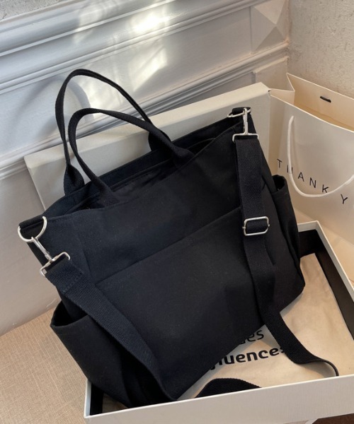 セール】【多機能】【大容量】2WAYフロントポケットトートバッグ