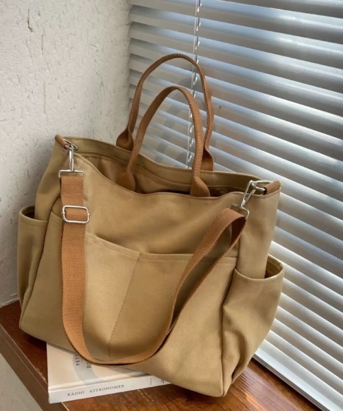 セール】【多機能】【大容量】2WAYフロントポケットトートバッグ