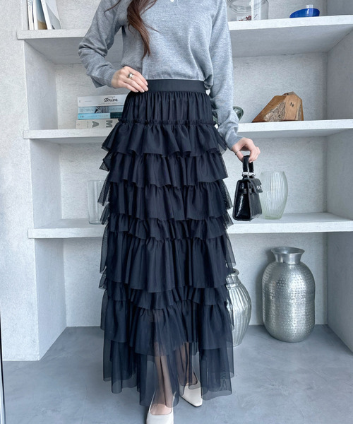 Ada.（エイダ）の「チュール ティアード フレアスカート（スカート