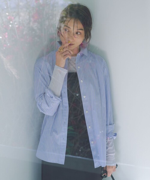 23区 S(ニジュウサンクチイサイサイズ)の「【CLASSY.5月号掲載/洗える】CANCLINI ベーシック シャツ(シャツ/ブラウス・レディース・ホワイト系/スカイブルー系1/ホワイト系1/スカイブルー系/オレンジ系1・32/34)」の4枚目の写真