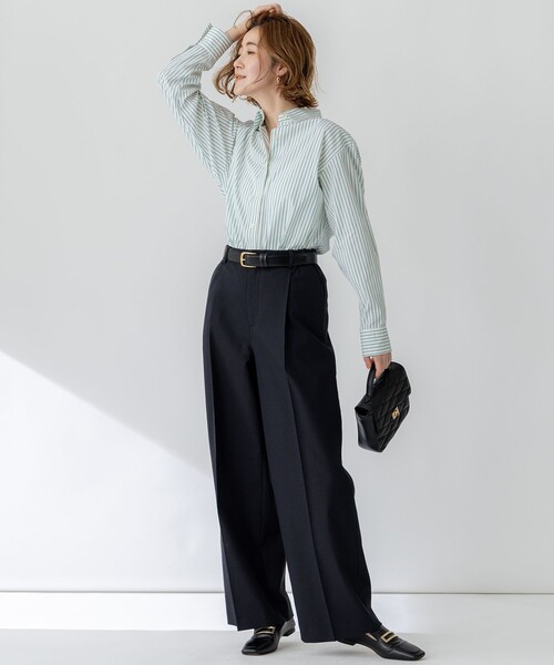 23区 S(ニジュウサンクチイサイサイズ)の「【CLASSY.5月号掲載/洗える】CANCLINI ベーシック シャツ(シャツ/ブラウス・レディース・ホワイト系/スカイブルー系1/ホワイト系1/スカイブルー系/オレンジ系1・32/34)」の21枚目の写真