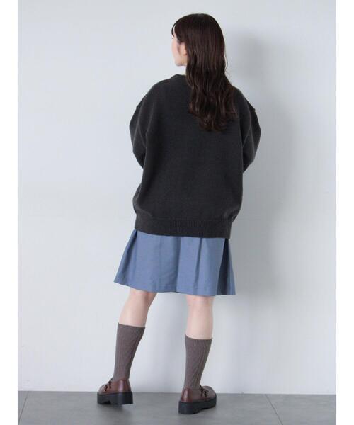 ehka sopo(エヘカソポ)の「フラワーテープニット(ニット/セーター・レディース・チャコールグレー/キナリ/イエロー/ブルー・F)」の22枚目の写真