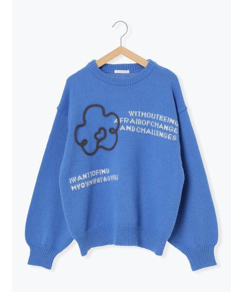 ehka sopo(エヘカソポ)の「フラワーテープニット(ニット/セーター・レディース・チャコールグレー/キナリ/イエロー/ブルー・F)」の20枚目の写真