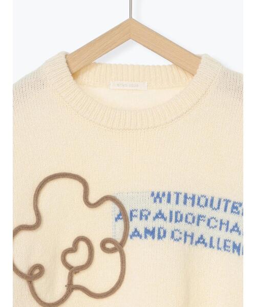 ehka sopo(エヘカソポ)の「フラワーテープニット(ニット/セーター・レディース・チャコールグレー/キナリ/イエロー/ブルー・F)」の11枚目の写真