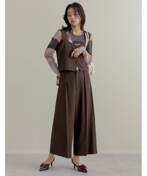 2025SS COLLECTION][低身長/高身長サイズ有]ストレッチミックスツイル