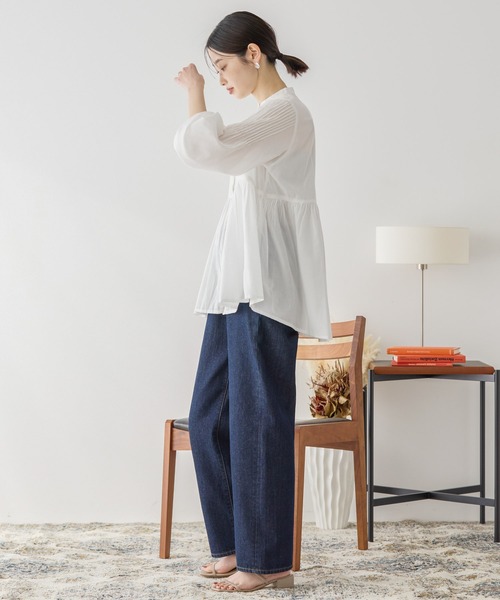 AMERICAN HOLIC（アメリカンホリック）の「ストレートデニム（デニムパンツ・レディース・ブラック/ワンウォッシュ/ライトインディゴブルー/ブルー系その他・S/M/L）」の5枚目の写真