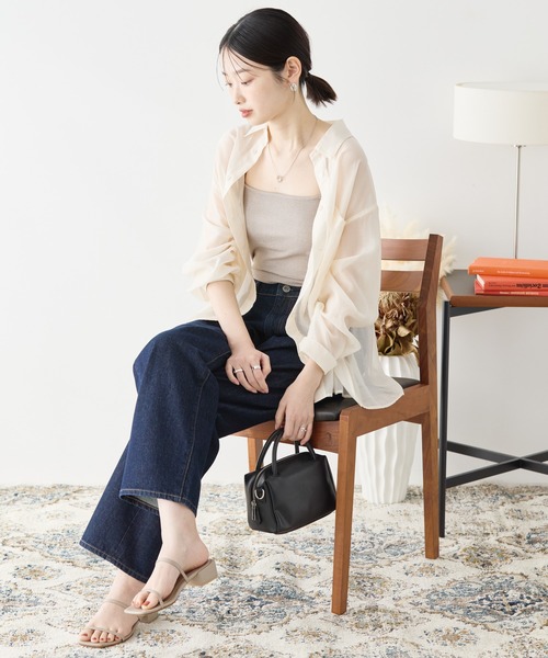 AMERICAN HOLIC（アメリカンホリック）の「ストレートデニム（デニムパンツ・レディース・ブラック/ワンウォッシュ/ライトインディゴブルー/ブルー系その他・S/M/L）」の7枚目の写真