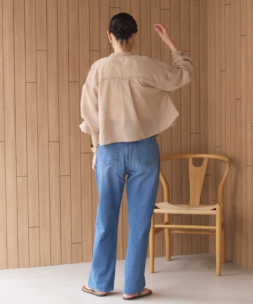 AMERICAN HOLIC（アメリカンホリック）の「ストレートデニム（デニムパンツ・レディース・ブラック/ワンウォッシュ/ライトインディゴブルー/ブルー系その他・S/M/L）」の12枚目の写真