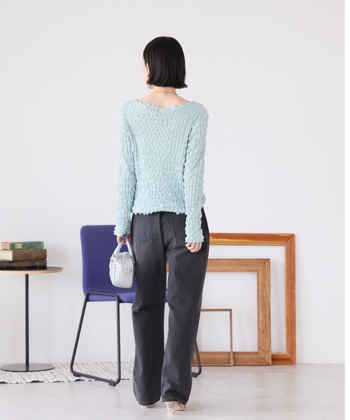 AMERICAN HOLIC（アメリカンホリック）の「ストレートデニム（デニムパンツ・レディース・ブラック/ワンウォッシュ/ライトインディゴブルー/ブルー系その他・S/M/L）」の10枚目の写真