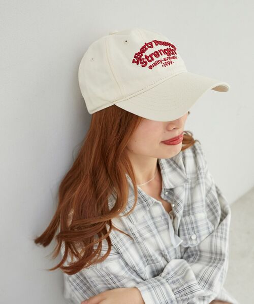 MAJESTIC LEGON（マジェスティックレゴン）の「アンニュイロゴキャップ（キャップ・レディース・アイボリー/ネイビー・FREE）」の12枚目の写真