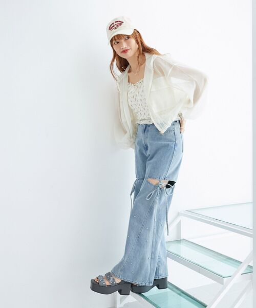 MAJESTIC LEGON（マジェスティックレゴン）の「アンニュイロゴキャップ（キャップ・レディース・アイボリー/ネイビー・FREE）」の13枚目の写真