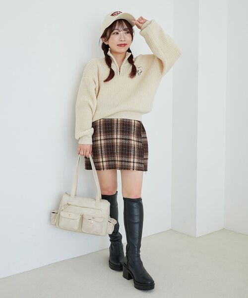 MAJESTIC LEGON（マジェスティックレゴン）の「アンニュイロゴキャップ（キャップ・レディース・アイボリー/ネイビー・FREE）」の5枚目の写真