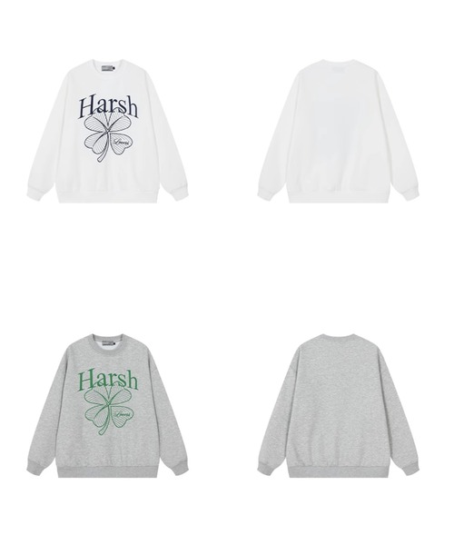 HARSH AND CRUEL(ハーシュアンドクルーエル)の「刺繍プルオーバースウェット オーバーサイズ ユニセックス HC25S1TP11【Harsh and Cruel】(スウェット・メンズ・グレー/ホワイト・XL/L/M)」の5枚目の写真