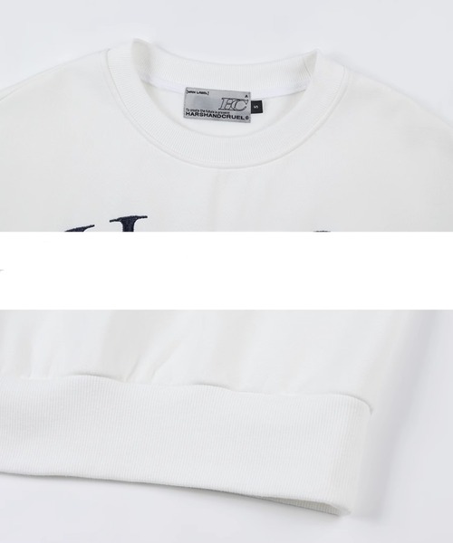 HARSH AND CRUEL(ハーシュアンドクルーエル)の「刺繍プルオーバースウェット オーバーサイズ ユニセックス HC25S1TP11【Harsh and Cruel】(スウェット・メンズ・グレー/ホワイト・XL/L/M)」の6枚目の写真