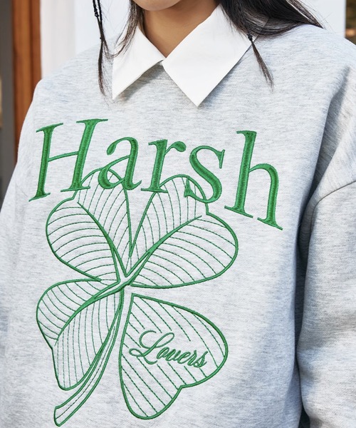 HARSH AND CRUEL(ハーシュアンドクルーエル)の「刺繍プルオーバースウェット オーバーサイズ ユニセックス HC25S1TP11【Harsh and Cruel】(スウェット・メンズ・グレー/ホワイト・XL/L/M)」の11枚目の写真