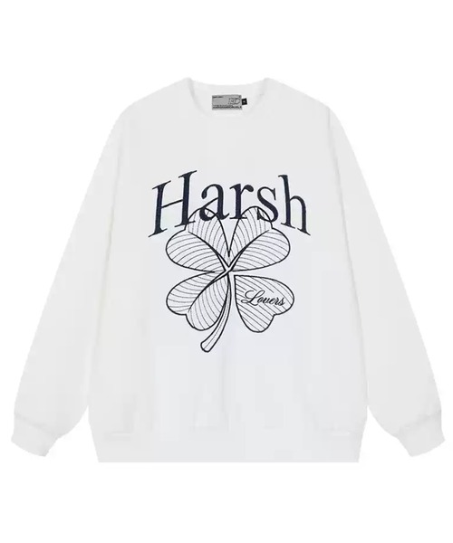 HARSH AND CRUEL(ハーシュアンドクルーエル)の「刺繍プルオーバースウェット オーバーサイズ ユニセックス HC25S1TP11【Harsh and Cruel】(スウェット・メンズ・グレー/ホワイト・XL/L/M)」の3枚目の写真